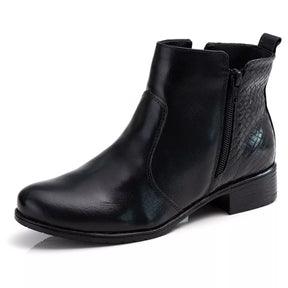 Bota Feminina Estilo Coturno Feminino Ranster Cano Curto Couro 100% Legitimo Lançamento 2021