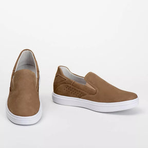 Sapatenis Masculino Slip On Tênis Casual em Couro Ranster Anti-stress