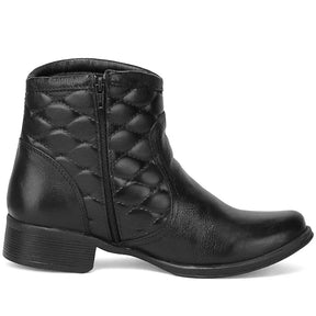 Bota Feminina Coturno Cano Curto Couro Legitimo