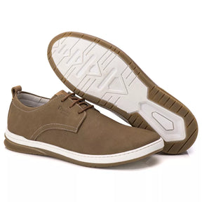 Sapatenis Masculino Casual Oxford Ranster Comfort 100% Couro Legitimo Palmilha Ultra Gel Confortavel