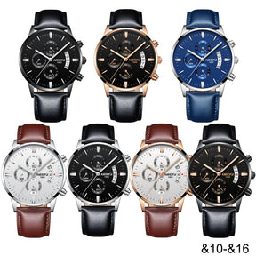 NIBOSI Men Watches Luxury Famous Top Brand Men's Fashion Military Quartz Wristwatch 2309