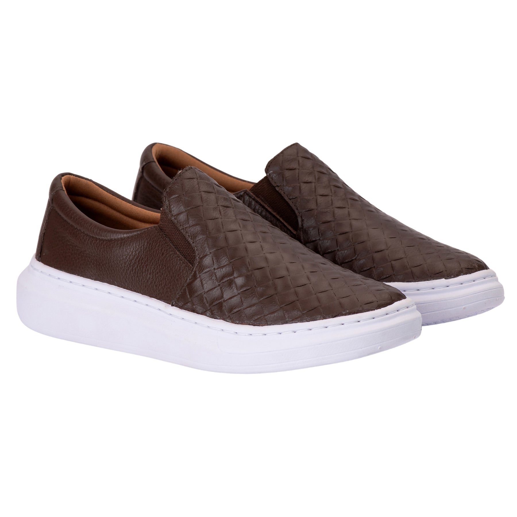 Tênis Masculino Mocassim Slip On Casual Couro Costarini® Compre 01 e Leve 02 + Brinde [Carteira e cinto]🔥