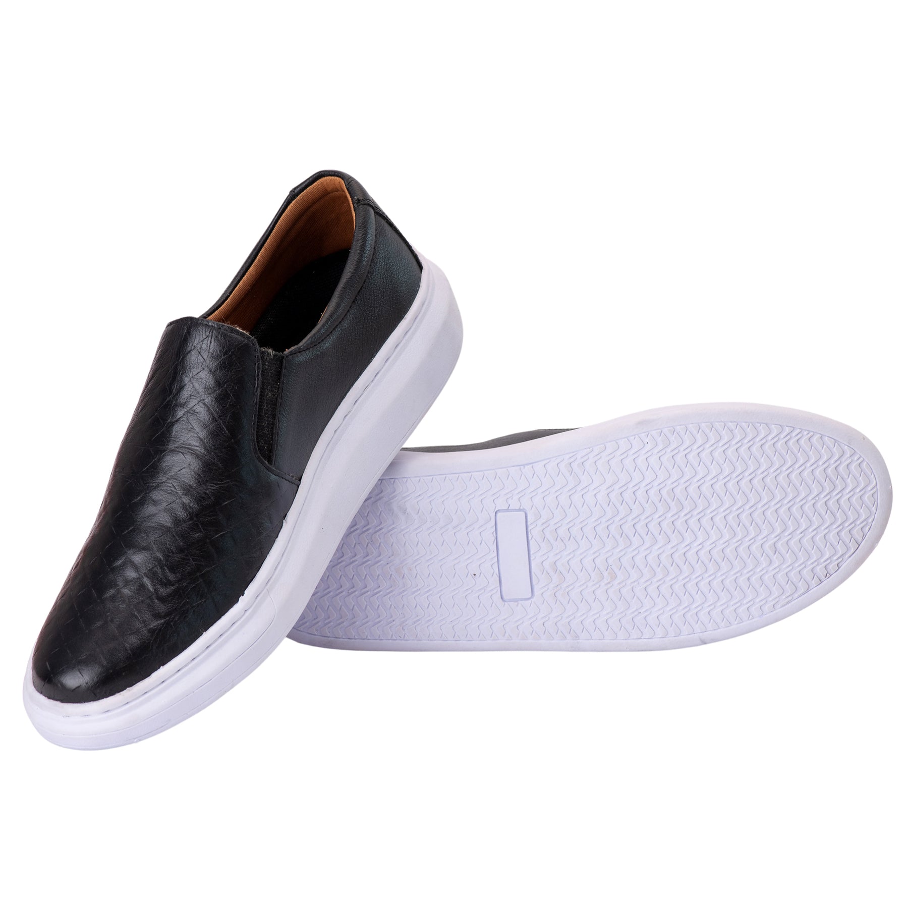 Tênis Masculino Mocassim Slip On Casual Couro Costarini® Compre 01 e Leve 02 + Brinde [Carteira e cinto]🔥