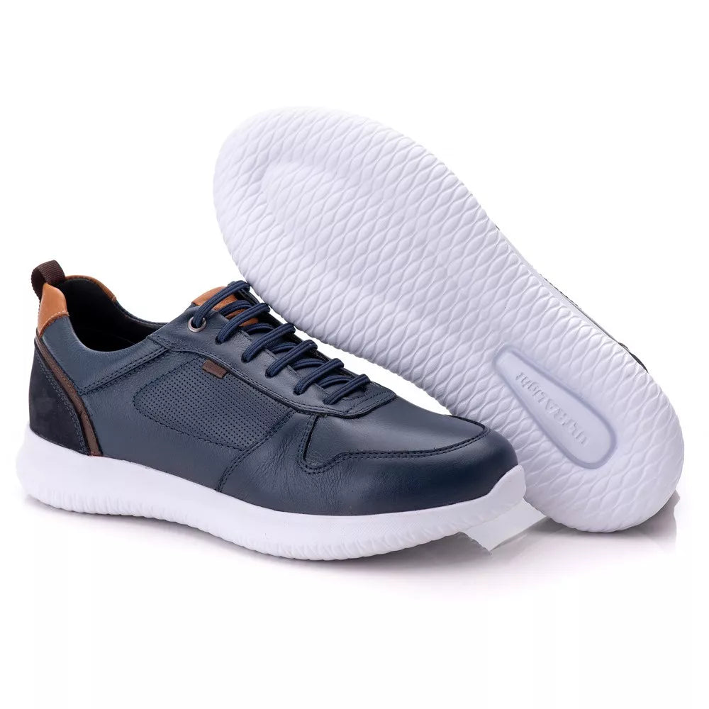 Tenis Masculino Casual Ranster Sapatenis Comfort 100% Couro Legitimo Palmilha Anatômica em Gel