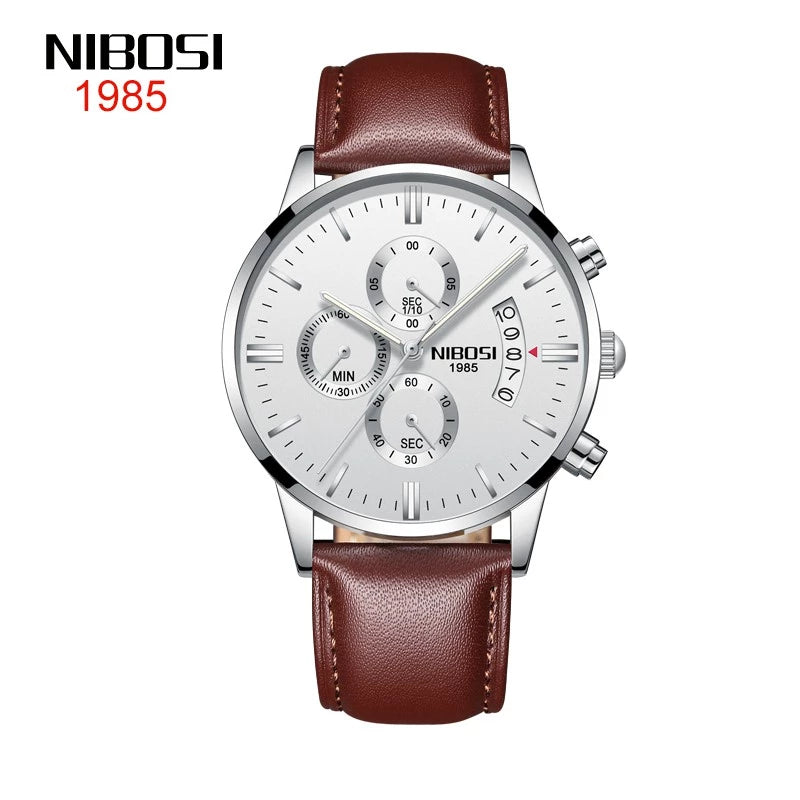 NIBOSI Men Watches Luxury Famous Top Brand Men's Fashion Military Quartz Wristwatch 2309