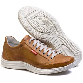 Sapatenis Casual Ranster 100% Couro Tenis Confortável Palmilha Em Gel Plus Promoção