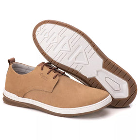 Sapatenis Masculino Casual Oxford Ranster Comfort 100% Couro Legitimo Palmilha Ultra Gel Confortavel