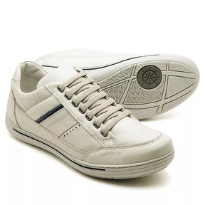 Sapatenis Casual Ranster Comfort Antistress Tenis 100% Couro Legitimo Palmilha Anatômica em Gel Super Confortavel