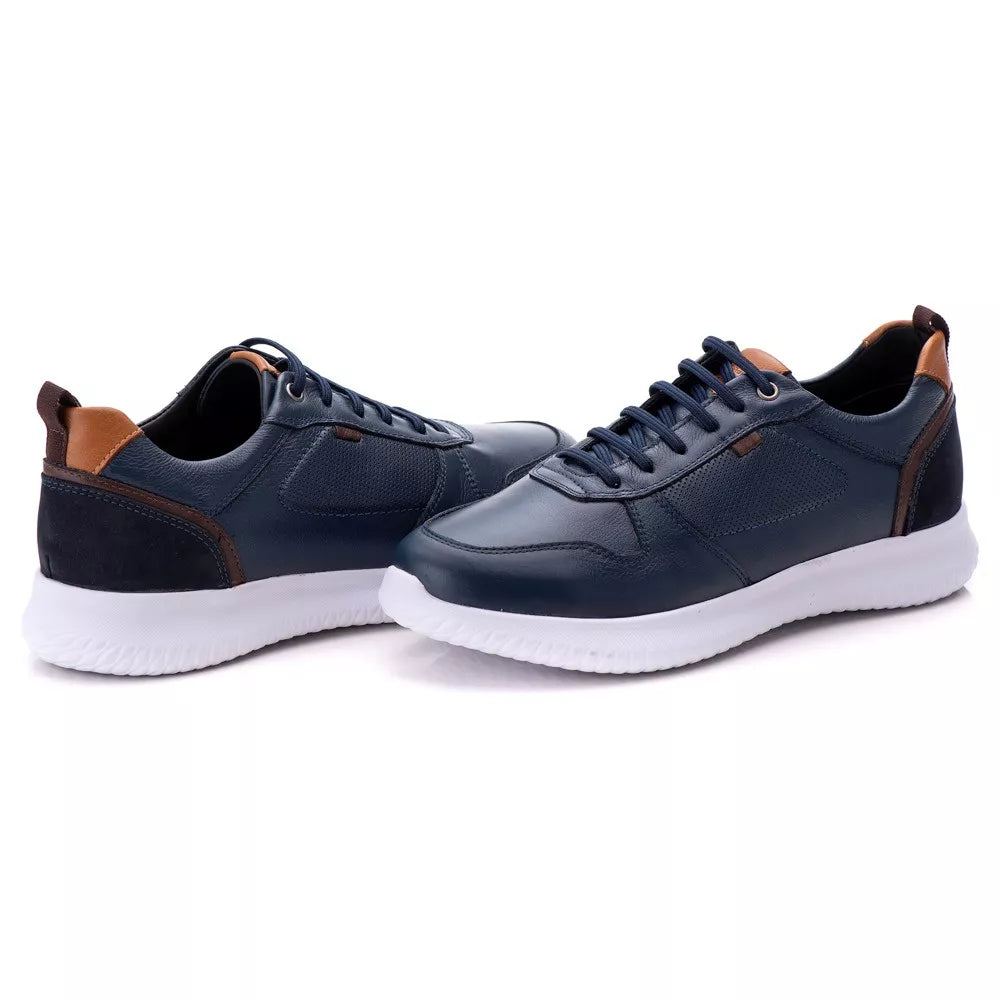 Tenis Masculino Casual Ranster Sapatenis Comfort 100% Couro Legitimo Palmilha Anatômica em Gel