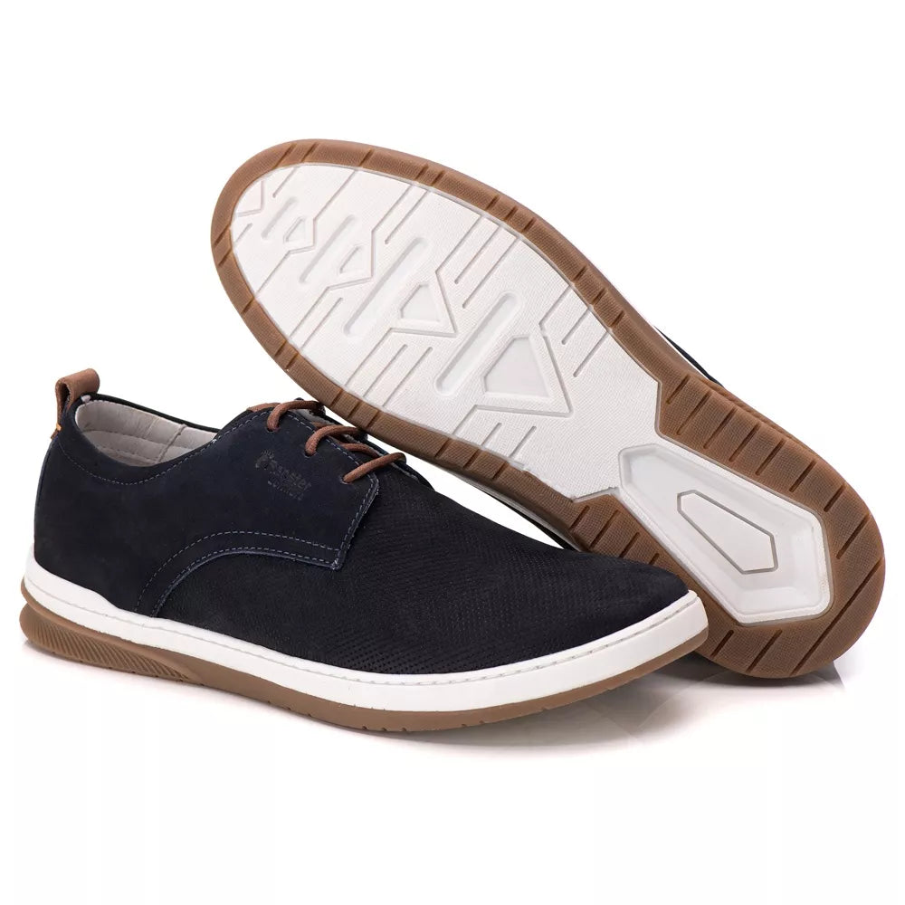 Sapatenis Masculino Casual Oxford Ranster Comfort 100% Couro Legitimo Palmilha Ultra Gel Confortavel