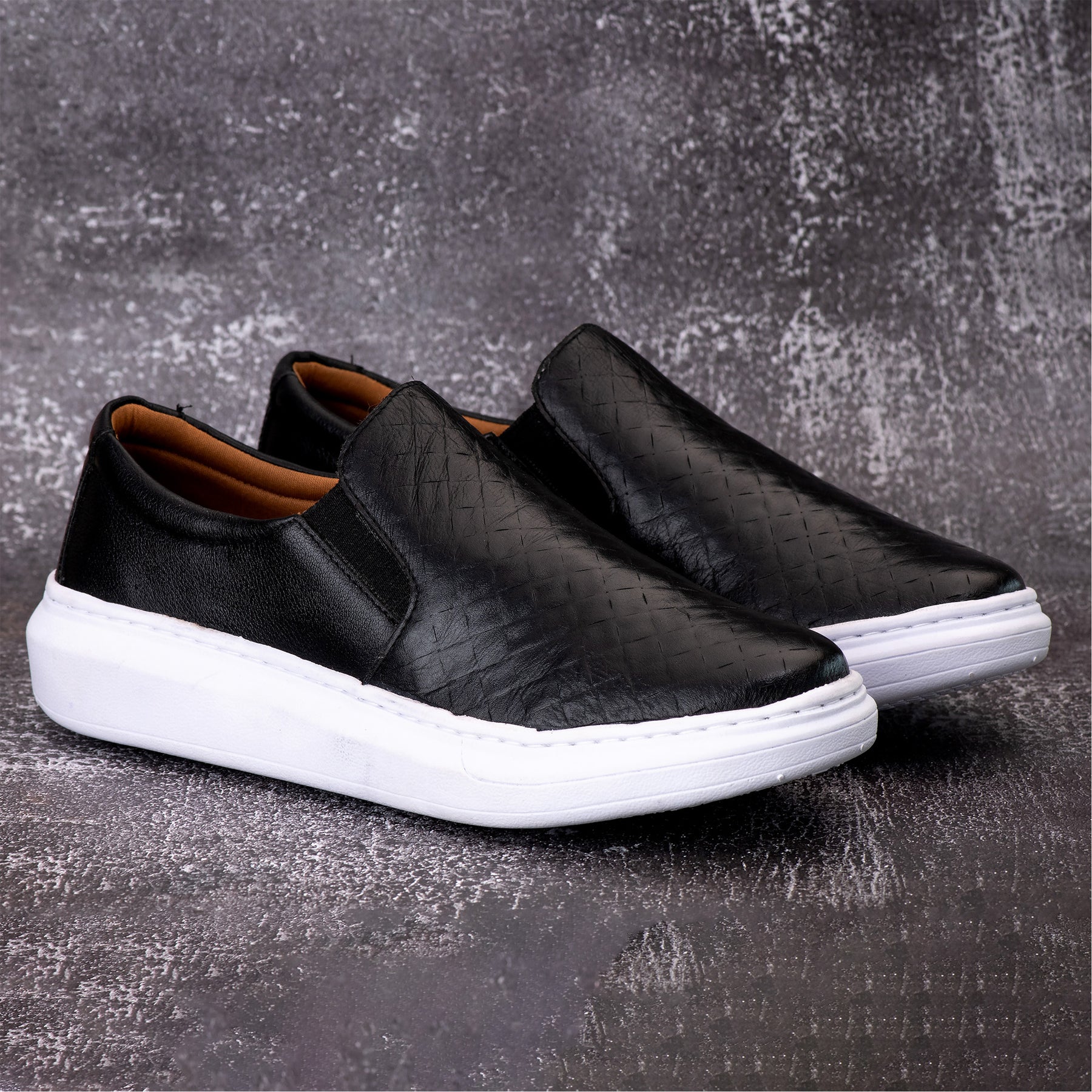 Tênis Masculino Mocassim Slip On Casual Couro Costarini® Compre 01 e Leve 02 + Brinde [Carteira e cinto]🔥