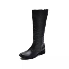 Bota Montaria Feminina Cano Longo Couro Legitimo Preto