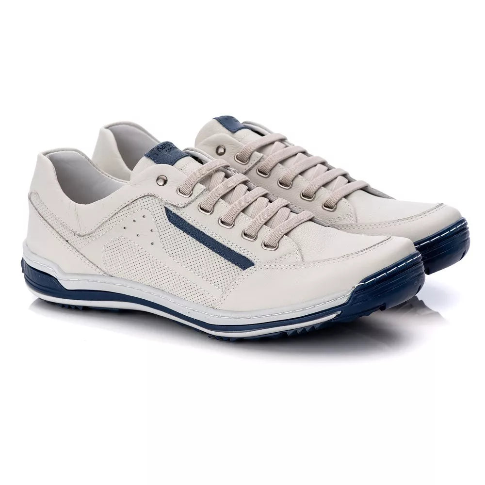 Tenis Masculino Sapatenis Casual Antistress Ranster Couro Legitimo Confortável Amortecimento em Gel