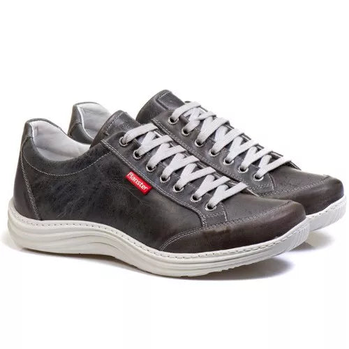 Sapatenis Casual Ranster 100% Couro Tenis Confortável Palmilha Em Gel Plus Promoção