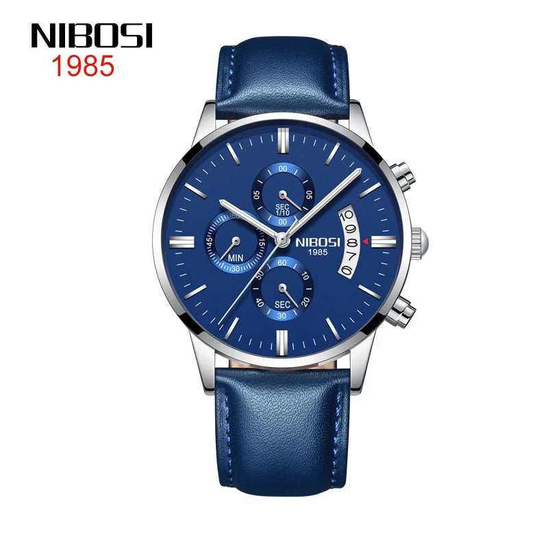 NIBOSI Men Watches Luxury Famous Top Brand Men's Fashion Military Quartz Wristwatch 2309