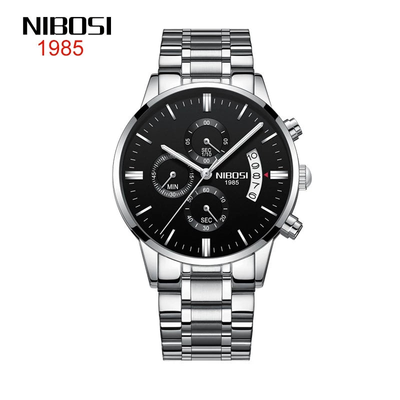 NIBOSI Men Watches Luxury Famous Top Brand Men's Fashion Military Quartz Wristwatch 2309